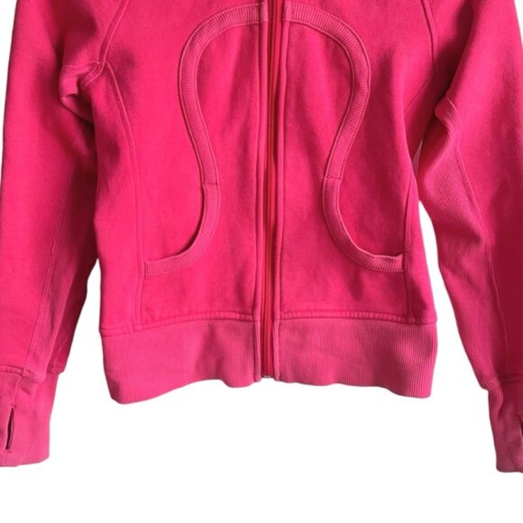 Lululemon Scuba Hoodie Size 2 Pink Raspberry Glo Light - Picture 4 of 13